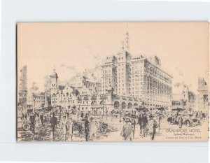 Postcard Davenport Hotel, Spokane, Washington