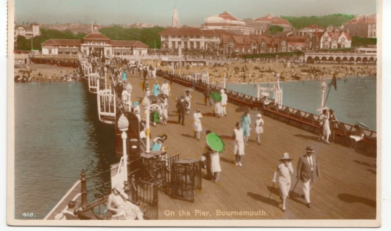 Dorset; On The Pier, Bournemouth PPC By J Welch, 1931, To Mrs Lias, Southsea 