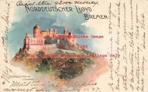 Portugal, Lisbon, Cintra Castle, Norddeutscher Llyod Bremen, 1907 PM