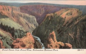 Grand Canon From Grand View Yellowstone National Park