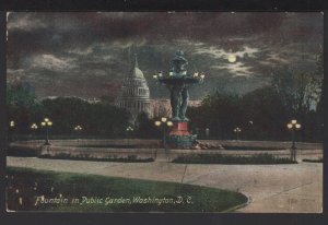 DC WASHINGTON Fountain in Public Garden ~ DB