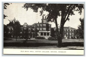 Vintage 1945 Photo Postcard Old Main Hall Cottey College Nevada Missouri