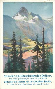 Souvenir of the Canadian Pacific Railway postcard the most picturesque route