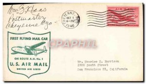 Letter USA 1st flying email because A 1 Cheyenne January 10, 1946