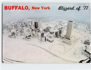 Postcard Aerial View of Blizzard of January 1977 Buffalo New York USA