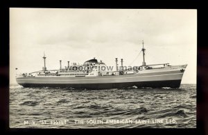 ca0608 - South American Saint Line Cargo Ship - St Essylt - postcard plain back