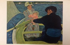 THE BOATING PARTY Mary Cassatt Painting National Gallery of Art c1950s Postcard