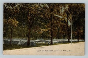 Moline IL-Illinois, Rock Island Arsenal, Gun Yards, Vintage c1912 Postcard