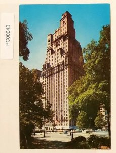 St Moritz Hotel Overlooking Central Park NYC Postcard 