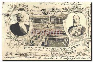 Old Postcard Paris 1st May 1903 Visit of His Majesty Edward VII Emile Loubet