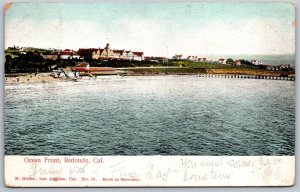 Vtg Redondo California CA Ocean Front 1905 View Old Postcard