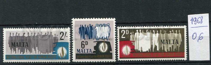 265876 MALTA 1968 year MNH stamps set HUMAN RIGHTS