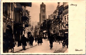 Netherlands Utrecht Steenweg Vintage RPPC 09.66