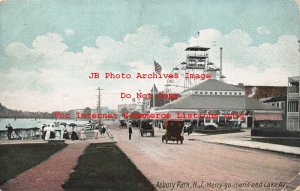 NJ, Asbury Park, New Jersey, Merry Go Round, Lake Avenue, 1907 PM