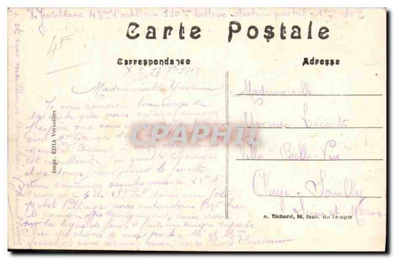 Old Postcard Army Carency The village entry or entered by the French