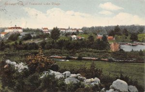 Bird's Eye View Fowlwood Lake (Wanaksink Lake) - Rock Hill, New York NY Postcard