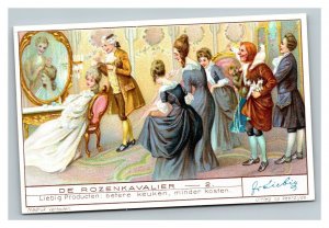 Vintage Liebig Trade Card - Dutch - 4 of Rozenkavalier Comic Opera Set