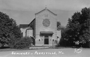 Perryville Missouri Seminary Real Photo Vintage Postcard AA61267
