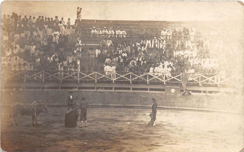 D70/ Mexico Foreign RPPC 3 Postcards Bull Ring Bullfighting Matadores c1910