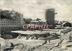 Postcard Modern Sestriere Alebergh La Torre e Monte Sises