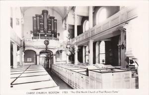 Interior Christ Church Boston Massachusetts 1954 Real Photo