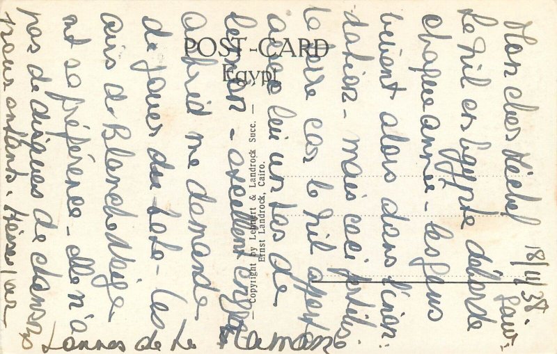 Egypt Cairo native scene during the inundation photo postcard