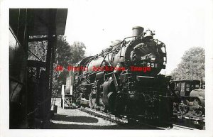 Chicago & Illinois Western Railroad, RPPC, Train Engine No 551, Museum Display