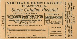 Santa Catalina Island Pictorial Cover and Receipt & Cover for Candid Photograph