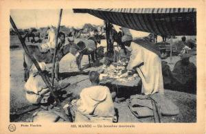 Morocco Africa Moroccan Butcher Market Scene Antique Postcard K70982