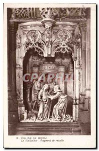 Postcard Old Brou Church Visitation altar Fragment