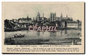 Beaugency Old Postcard General view of the city in 18th