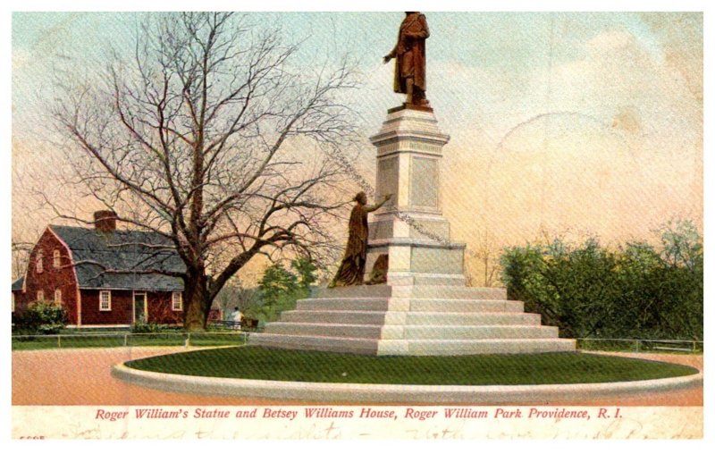 Rhode Island Providence , Roger Williams Statue and Betsey Williams House