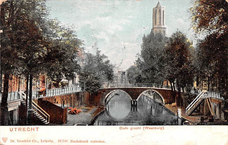 Oude gracht Weesburg Utrecht Holland 1907 