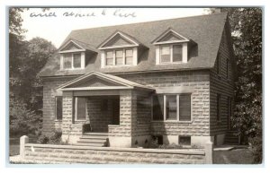 RPPC ELY, MN Minnesota?  ~  House with DORMER WINDOWS  c1910s Postcard