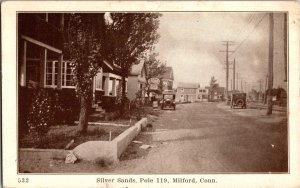 View of Silver Sands, Pole 199, Milford CT Vintage Postcard P55