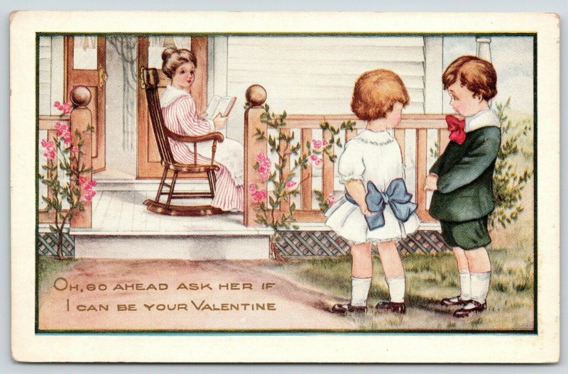 Valentine~Mama on Porch~Shy Boy~Girl: Go Ahead & Ask Her!~Emboss~Whitney Made 