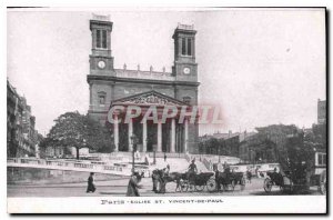 Postcard Old Paris Church St Vincent de Paul