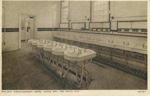 The Railway Convalescent Home interior Herne Bay Kent UK set of 8 postcard