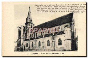 Old Postcard Auxerre L & # 39Eglise Saint Eusebe