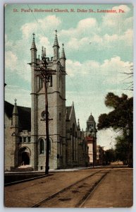Lancaster PA~St Pauls Reformed Church North Duke Street~Valentine & Sons Vtg PC
