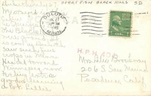 1940 Spearfish Black Hills South Dakota Kamp Kool Motel BH Studios RPPC