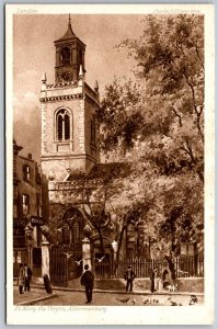 Vtg London England St Mary The Virgin Aldermanbury 1910s Raphael Tuck Postcard