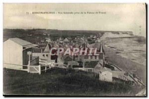 Old Postcard Arromanches Vue Generale Taking cliff fresne