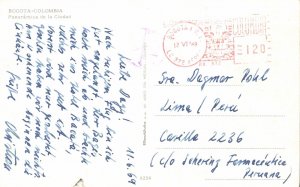 colombia, BOGOTA, Panorámica de la Ciudad (1969) Postcard