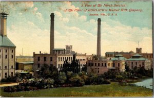 Horlick's Malted Milk Plant Racine WI Advertising Vintage Postcard B11