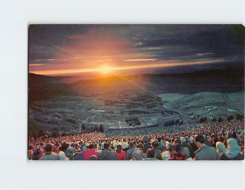 Postcard Easter Sunrise in Denver Red Rocks Amphitheater, Morrison, Colorado