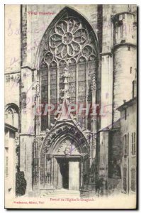 Old Postcard Toul Church St Gengoult Portal