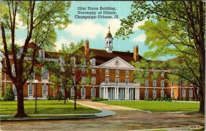 Postcard SCHOOL SCENE Urbana Illinois IL AM5147