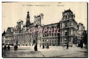 Old Postcard The Paris City Hall