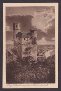 Vintage postcard Schwalbennest castle Neckarsteinach Germany Hesse tower view